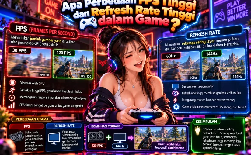 Apa Perbedaan FPS Tinggi dan Refresh Rate Tinggi dalam Game?